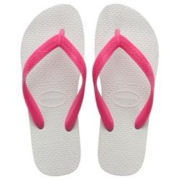 Havaiana Branco e Rosa