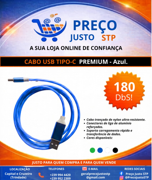 Cabo USB Tipo-C Premium