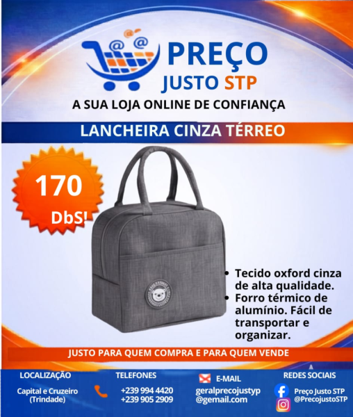 Lancheira Térmica Cinza