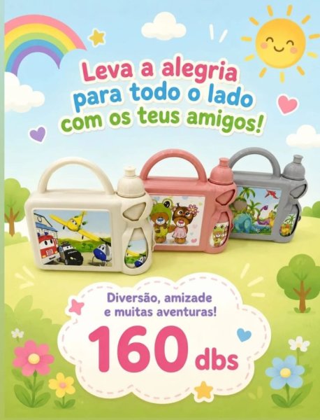 Lancheira Infantil com Cantil Integrado
