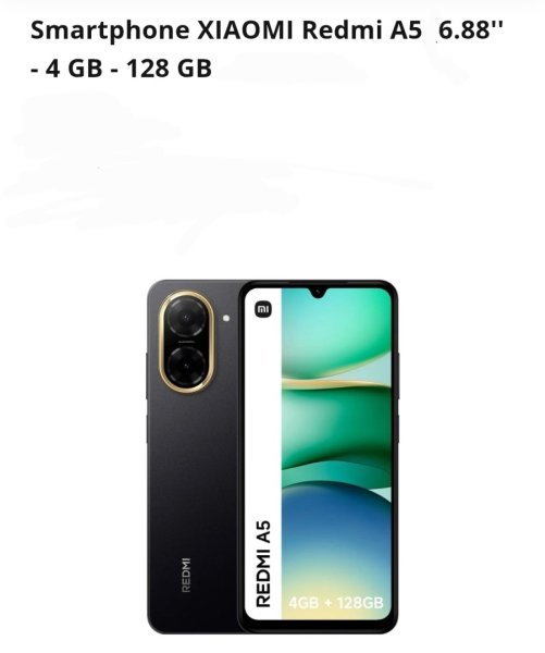 Smartphone Xiaomi Redmi A5 6.88 polegadas 4GB 128GB