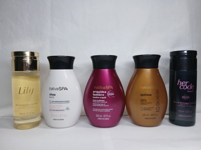 Óleos Corporais O Boticário Nativa SPA e Lily