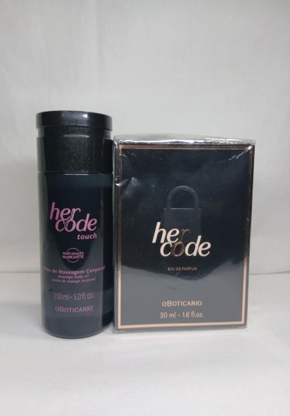 Conjunto O Boticário Her Code - Eau de Parfum e Óleo de Massagem